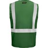 Ironwear Standard Safety Vest w/ Zipper & Radio Clips (Green/5X-Large) 1284-GZ-RD-5XL